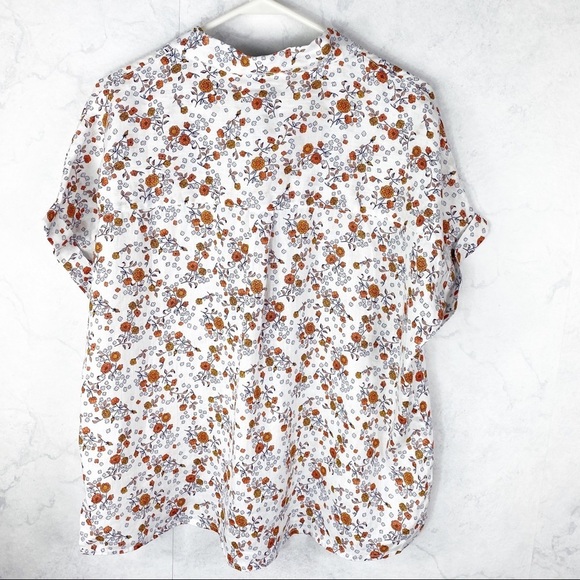 [Rachel Zoe] Floral Linen Button Down Top - Picture 3 of 3